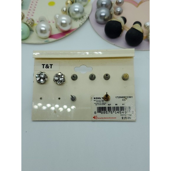 Lot of Womens Pierced Earrings 12 Pair of Carded Earrings Mudd - Picture 5 of 6